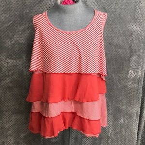 Kim Rogers ruffle layer tank
